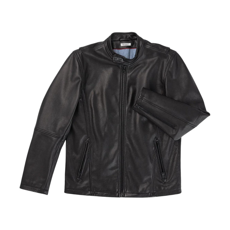 Cowhide - Cafe Racer Jacket - Vintage Black - Rooster 