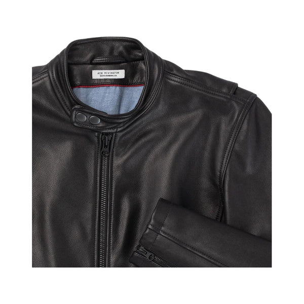 Cowhide - Cafe Racer Jacket - Vintage Black - Rooster 
