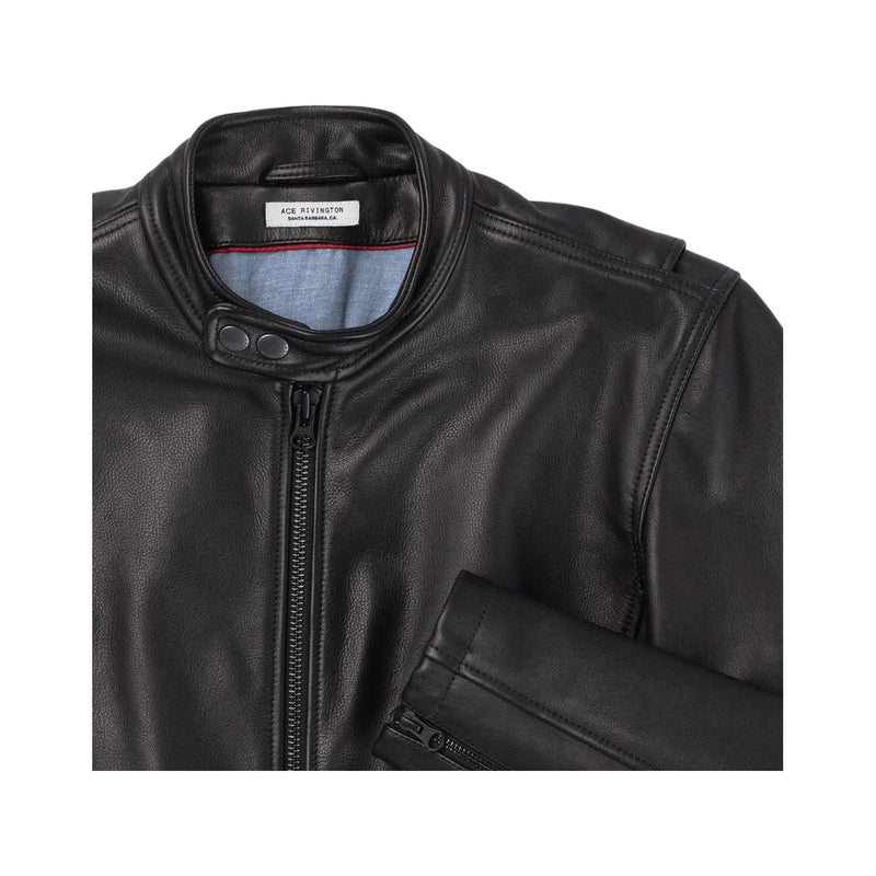 Cowhide - Cafe Racer Jacket - Vintage Black - Rooster 