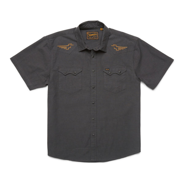 Crosscut Deluxe Shortsleeve – Pictograph: Black Chambray