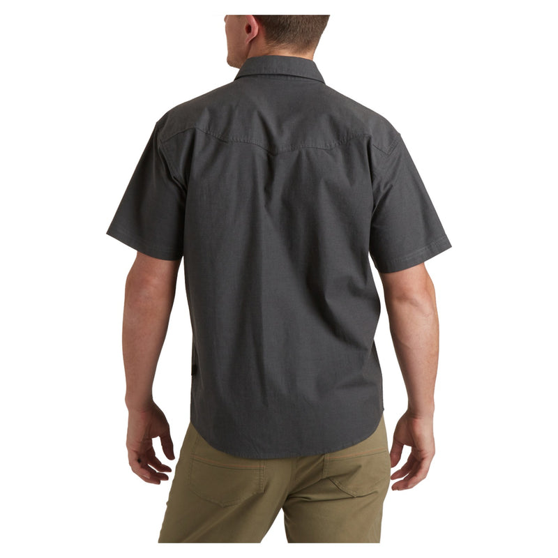 Crosscut Deluxe Shortsleeve – Pictograph: Black Chambray