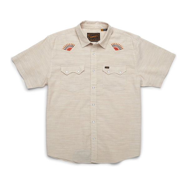Crosscut Deluxe Shortsleeve – Rising Suns: Chardonnay Slub