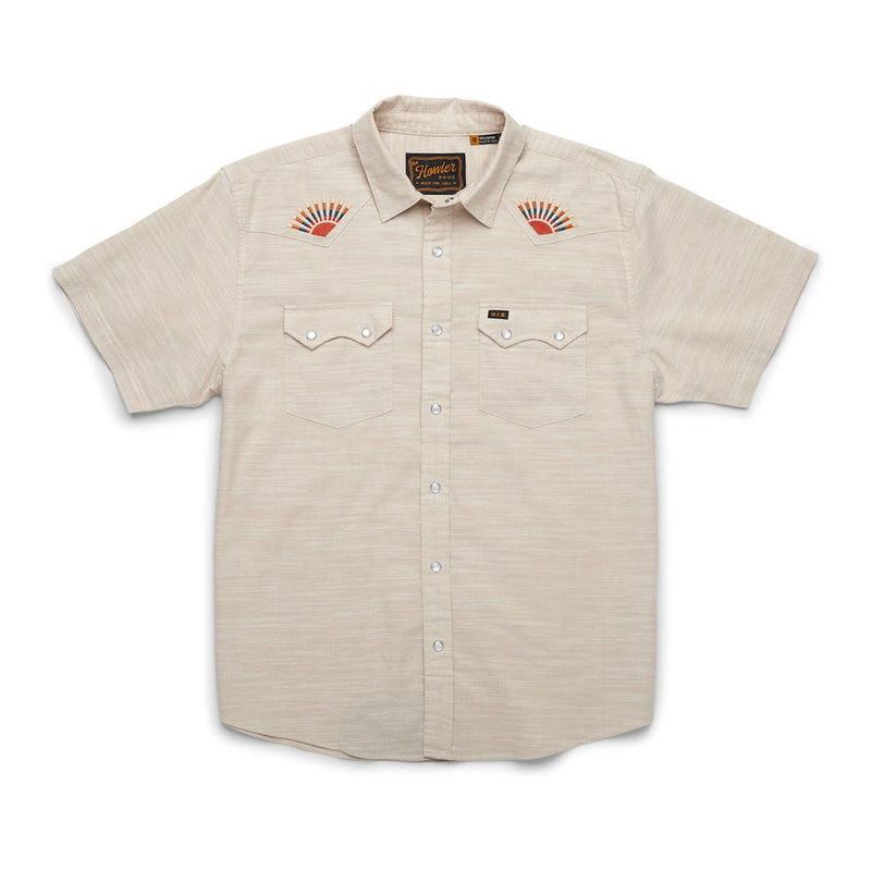 Crosscut Deluxe Shortsleeve – Rising Suns: Chardonnay Slub