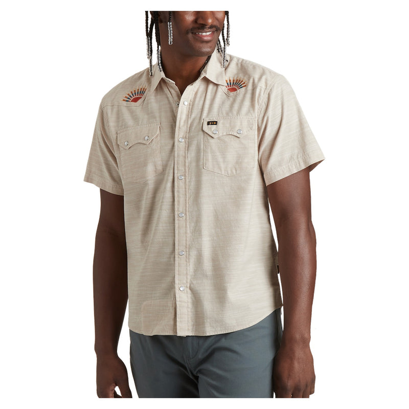 Crosscut Deluxe Shortsleeve – Rising Suns: Chardonnay Slub