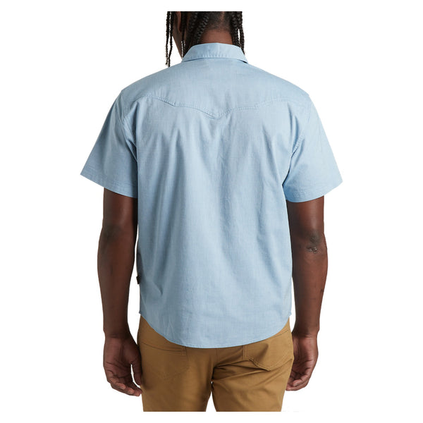 Crosscut Deluxe Shortsleeve – Beach Blooms: Blue Chambray