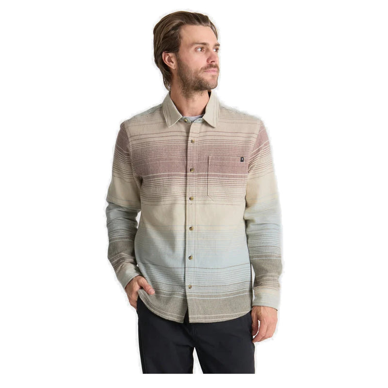 Crossroads Flannel – Color: Fossil Stripe