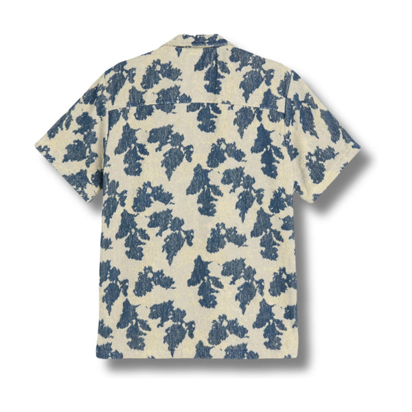 Back view of OAS Cuba Terry Shirt in Sail Contraste with clean panel transitions and soft drape