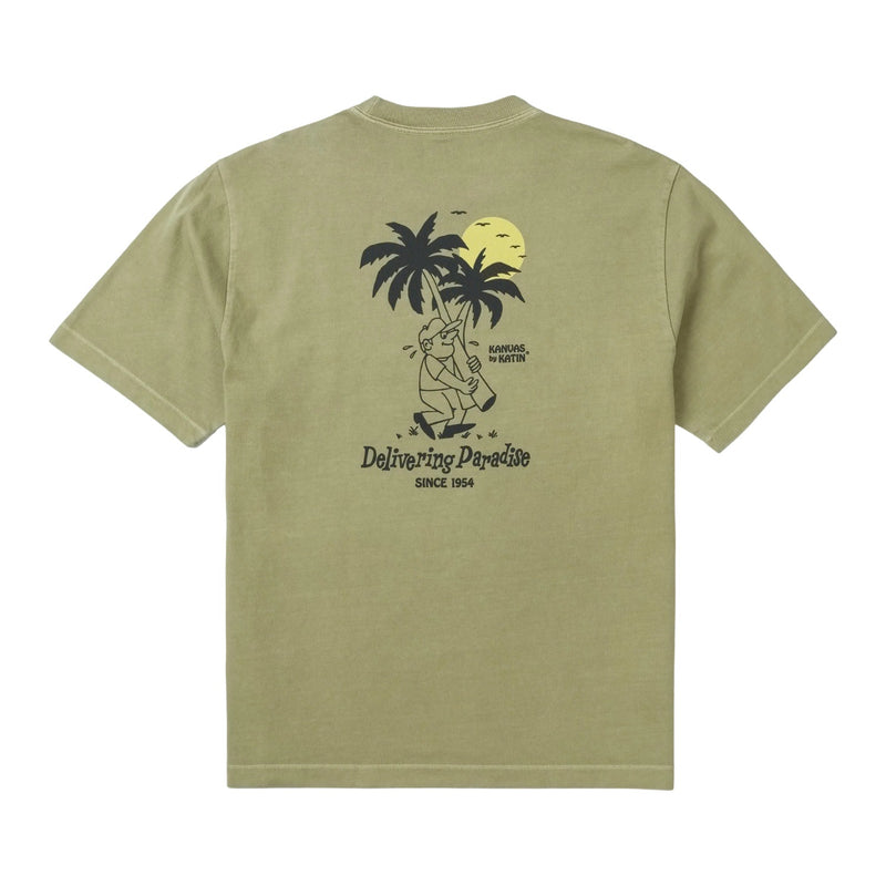 Delivery Box Fit Tee – Covert Green