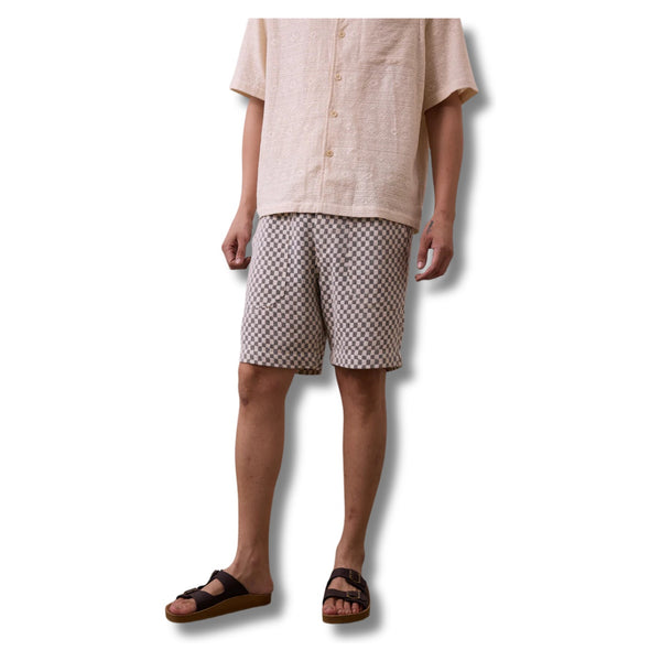 Dipak Shorts – CROCHET BLACK AND OFF WHITE