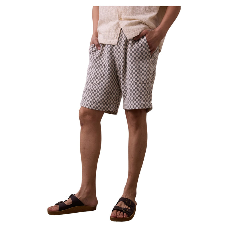 Dipak Shorts – CROCHET BLACK AND OFF WHITE