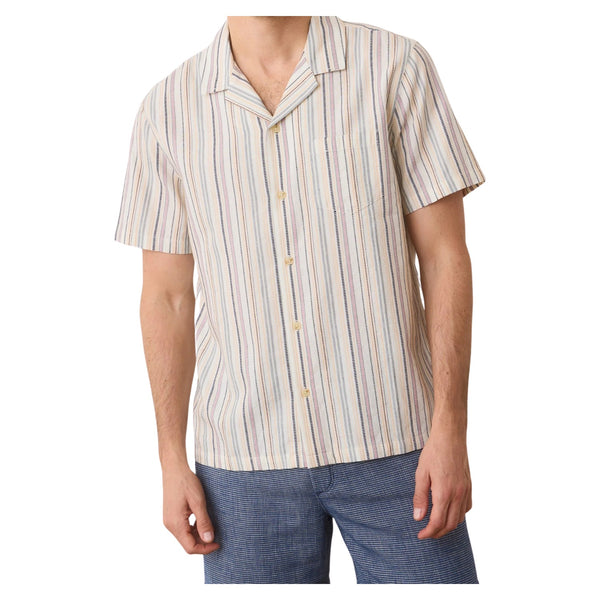 Dobby Resort Shirt – Natural Multi Stripe