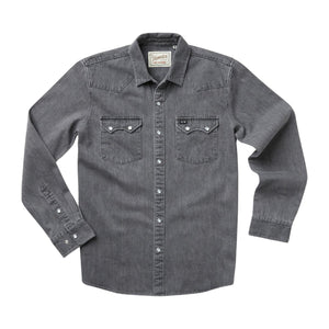 Dust Up Denim Snapshirt – Jovi Grey Wash
