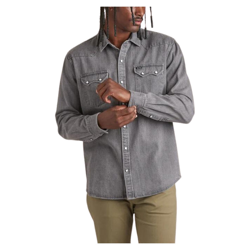 Dust Up Denim Snapshirt – Jovi Grey Wash