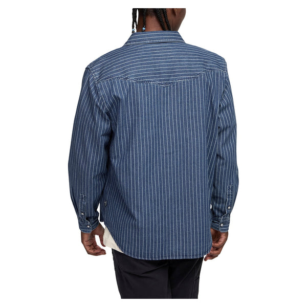 Dust Up Denim Snapshirt – Merle Stripe