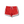 Front view of Duvin Poolside Tanning Swim Short in Red featuring a short retro fit, elastic waistband with drawstring, and lightweight quick-dry fabric