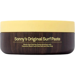 Side view of Sun Bum Texturizing Surf Paste jar showing product label and matte finish design