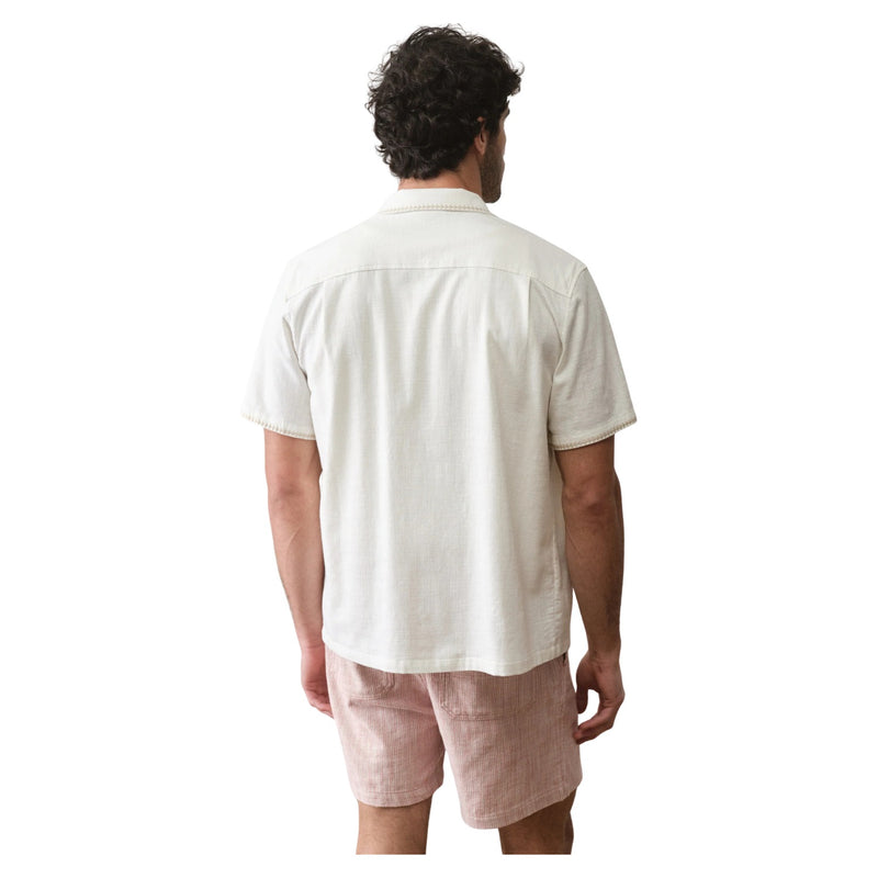 Embroidered Resort Shirt – White