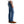 Side view of AG Everett jeans in Prolific showing slim leg profile and mid-rise waist