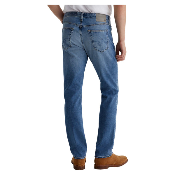 Back view of AG Jeans Everett in Prolific with classic five-pocket styling and signature AG stitching on back pockets