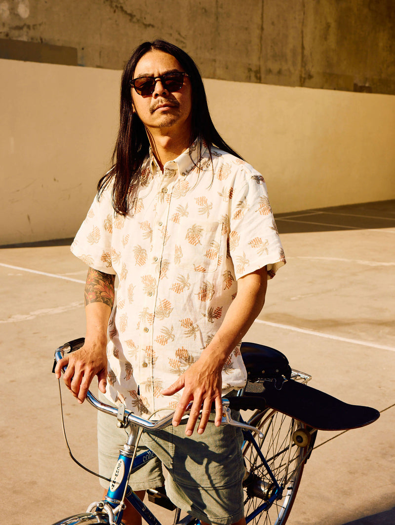 Breeze Shirt - Sunlit Palm & Waves – Sunlit Palm & Waves
