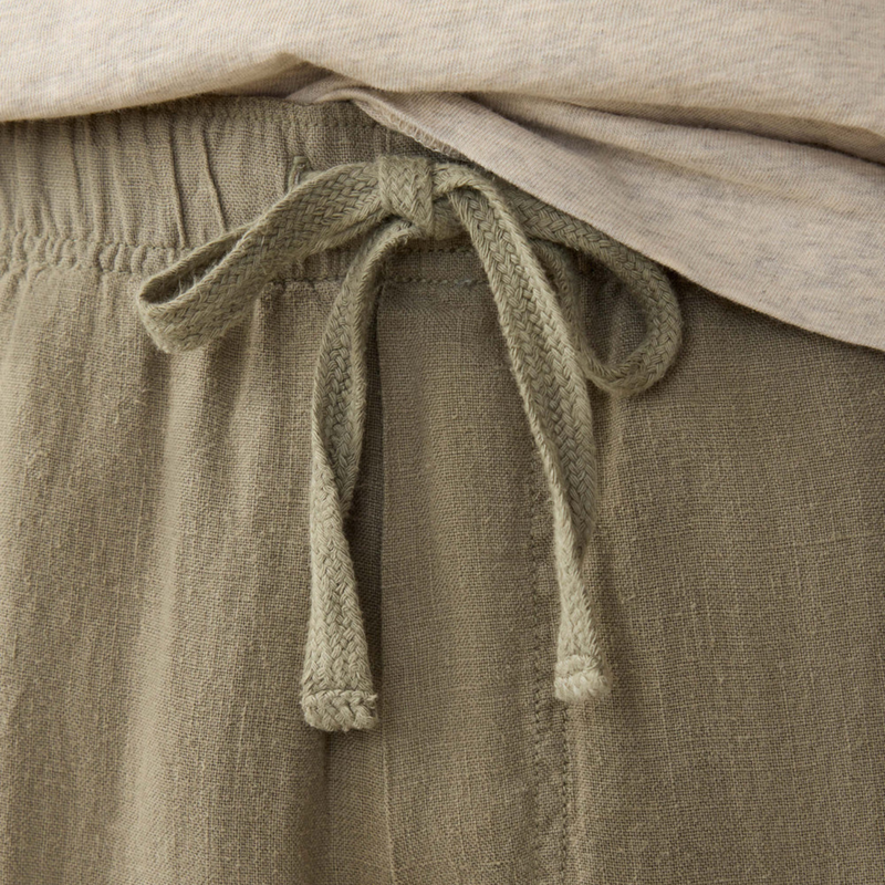 Linen Drawstring Pant – Canyon Olive
