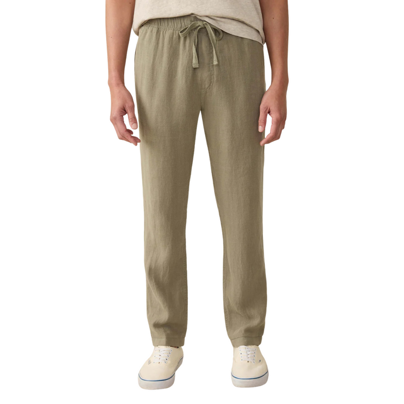Linen Drawstring Pant – Canyon Olive