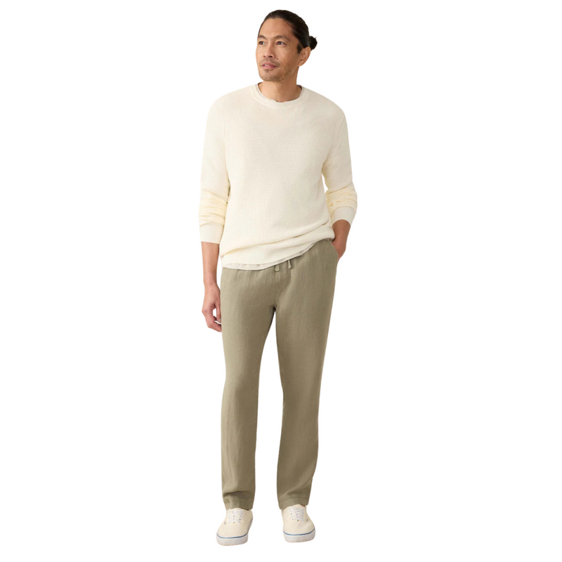 Linen Drawstring Pant – Canyon Olive