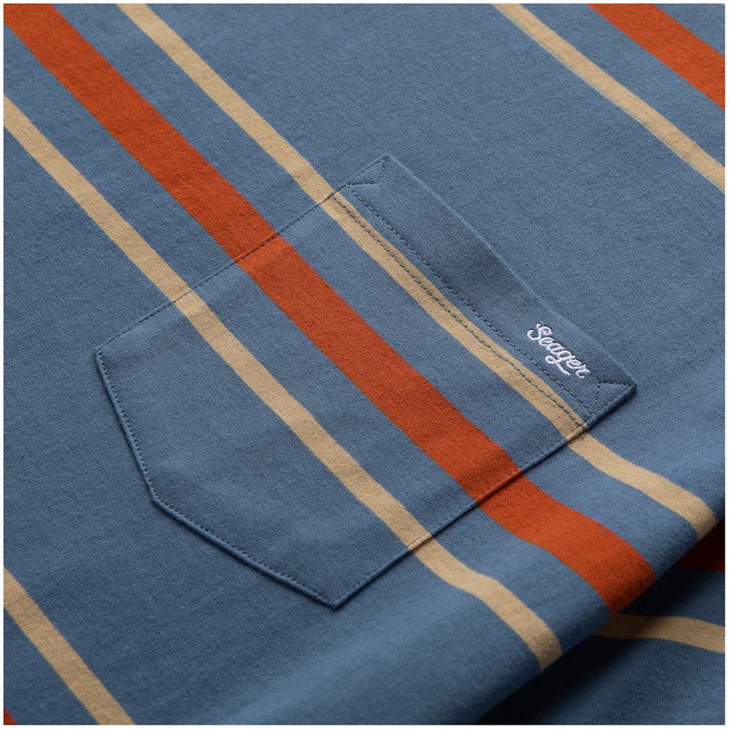 Canyon Stripe Crew – Rust/ Blue