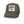 Front view of the Goorin Bros Gone Fishin' trucker hat in olive green, featuring a bold fish patch on the structured crown and a breathable mesh back.