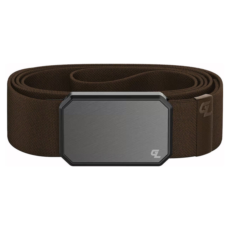 Groove Belt – Gun Metal/ Brown