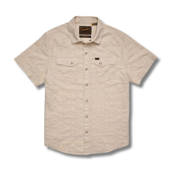 H Bar B Snapshirt - Eyelet Stripe - Rooster 