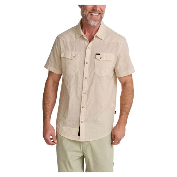 H Bar B Snapshirt - Eyelet Stripe - Rooster 