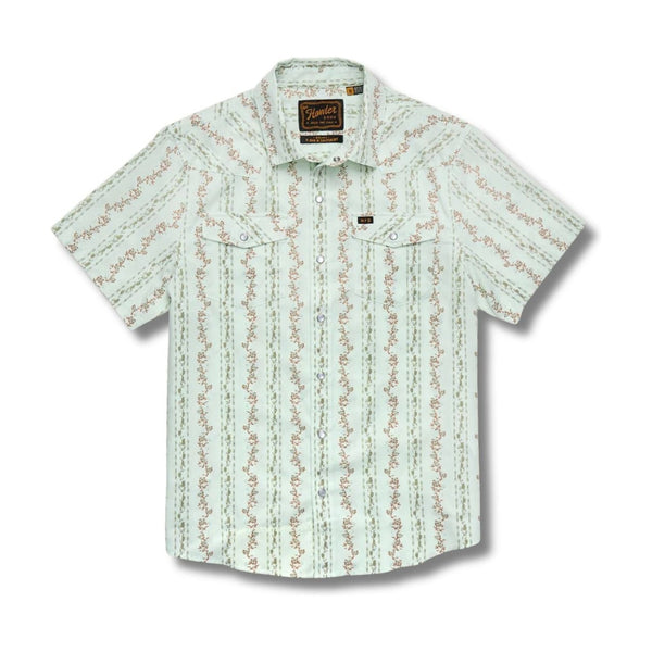 H Bar B Snapshirt - Hibiscus Ribbons – Mint