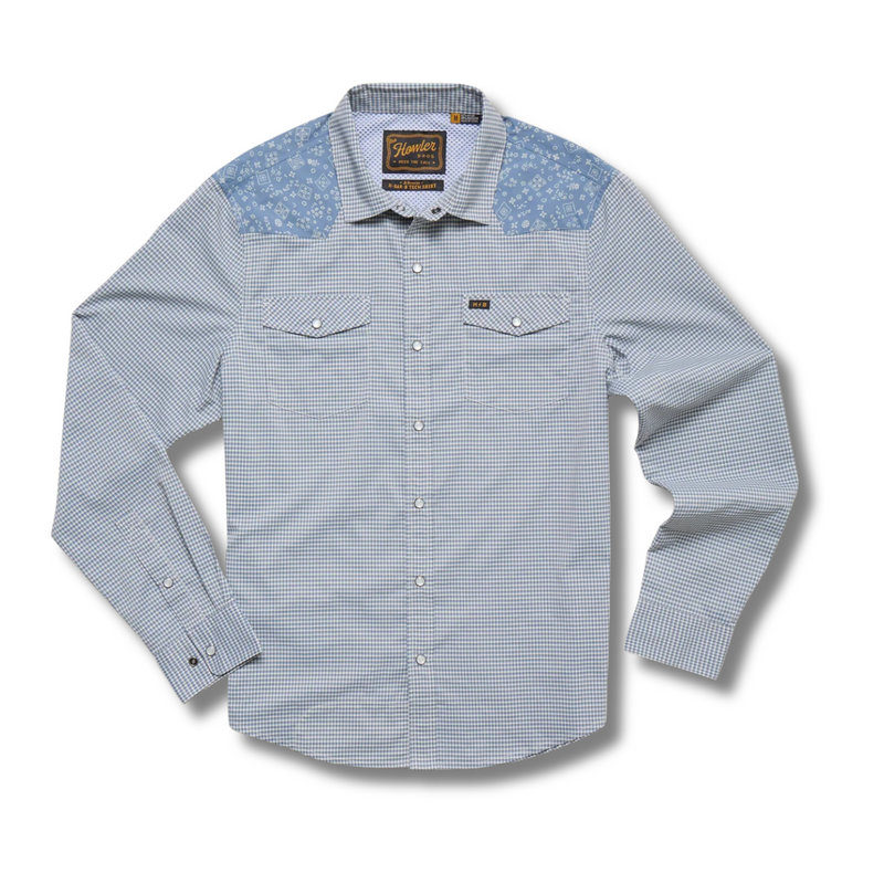 H Bar B Tech Longsleeve – Wild Rag: Blue Mirage