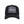 Front view of Huega House Circuit Hat in Black featuring minimalist tonal logo embroidery on a structured crown with a flat brim