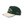 Side view of Huega House Trademark Hat in Natural/Green showing contrast green brim, natural cotton crown, and clean mid-profile fit