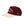 Side view of Huega House Trademark Hat in Natural/Maroon showing curved maroon brim, mid-profile fit, and smooth natural-tone crown