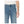 Close-up of fabric grain, waistband details, and distressed wash pattern on the Frame Jetson Modern Straight Jeans in La Mirada