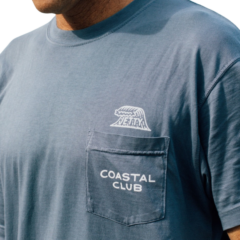 Coastal Club Pocket Tee – Fog
