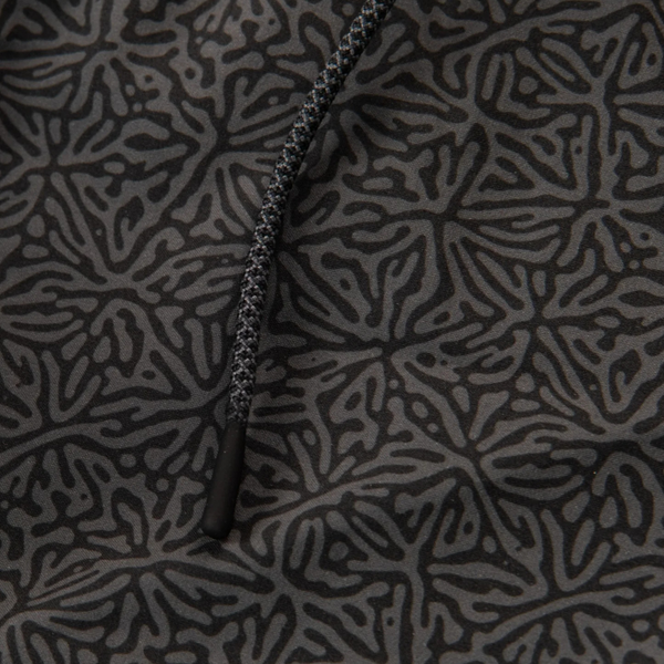 Close-up of waistband, stitching, and quick-dry fabric on the Jetty Holgate Boardshort in black