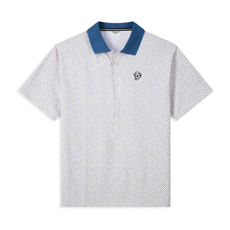 Labyrinth Polo – White/ Marine Layer