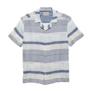 Lakesite SS Textured Stripe Shirt - Rooster 