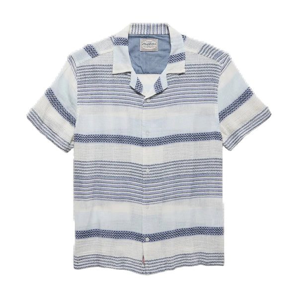 Lakesite SS Textured Stripe Shirt - Rooster 