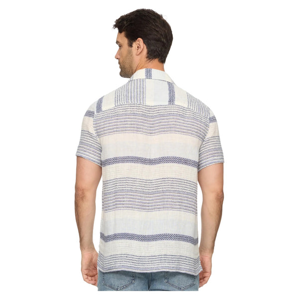 Lakesite SS Textured Stripe Shirt - Rooster 