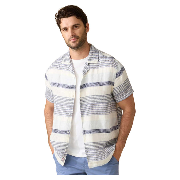 Lakesite SS Textured Stripe Shirt - Rooster 