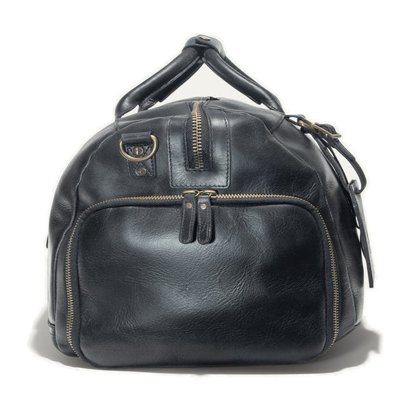 Leather Atticus Shoe Duffle – Color: Black