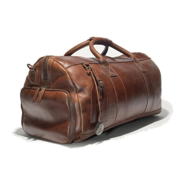 Leather Atticus Shoe Duffle – Color: Cognac