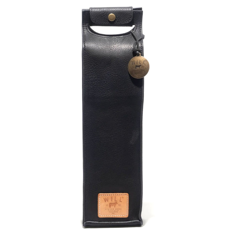 Leather Wine Bottle Holder – Black