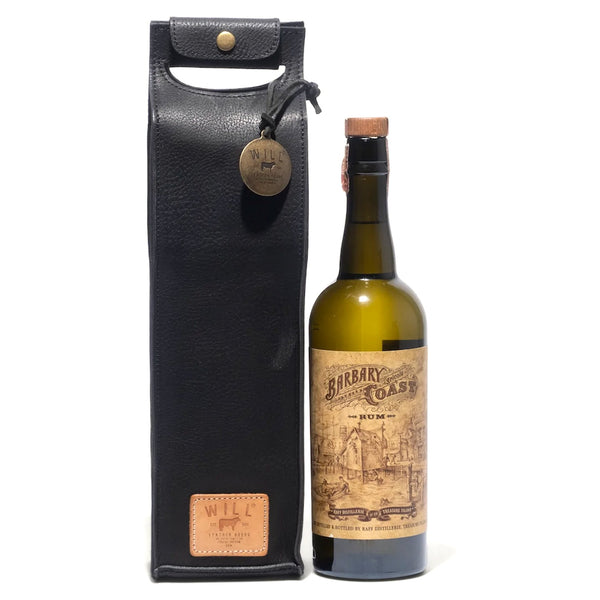 Leather Wine Bottle Holder - Rooster 