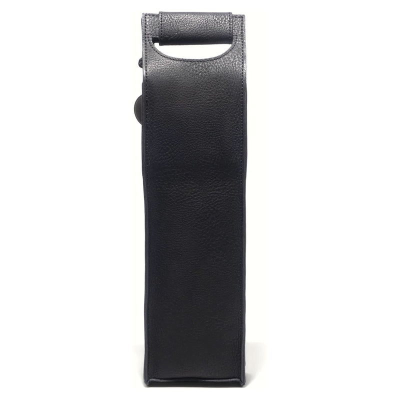 Leather Wine Bottle Holder – Black
